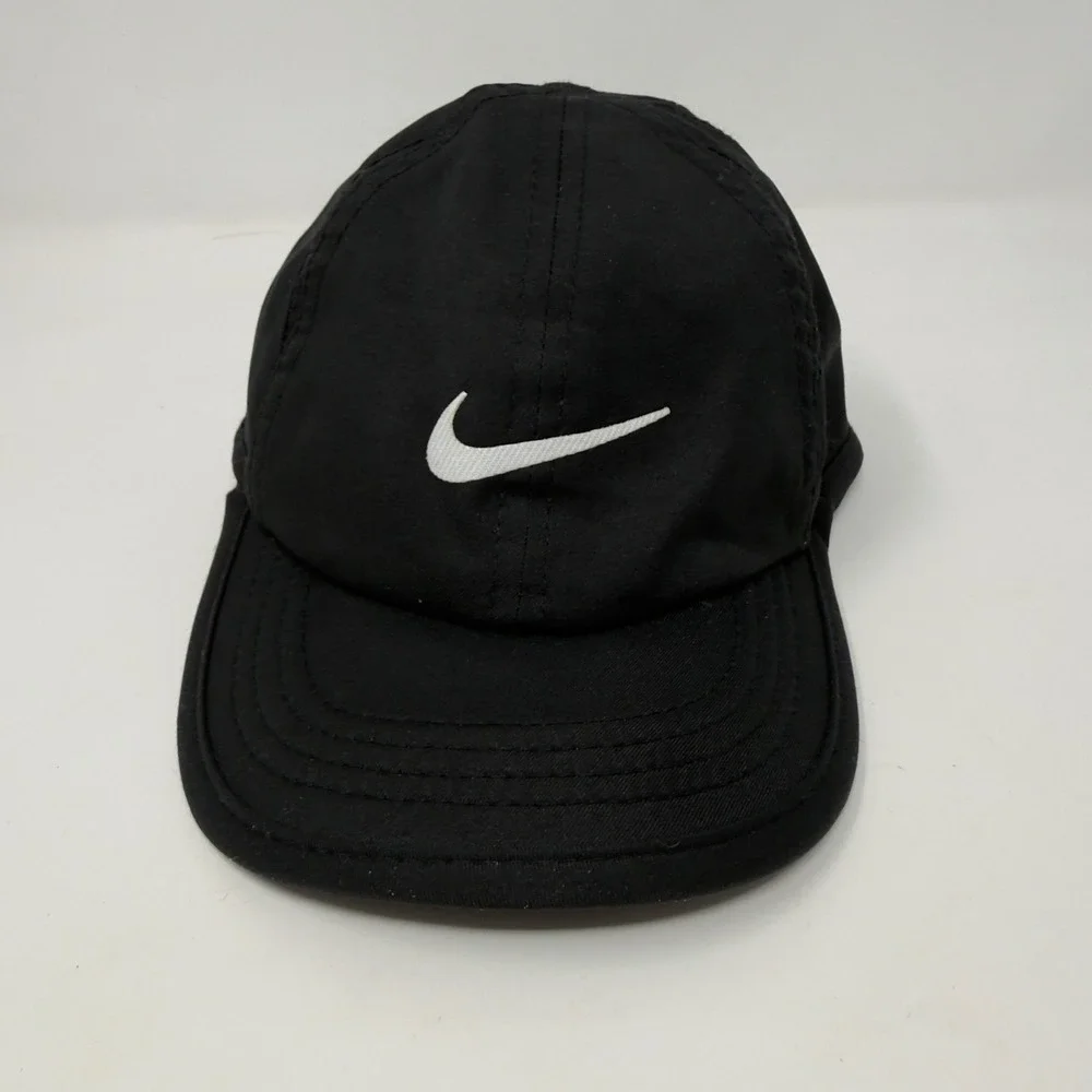 Nike Infant Size Featherlight Dri-Fit‎ Hat Cap Black Adjustable Logo